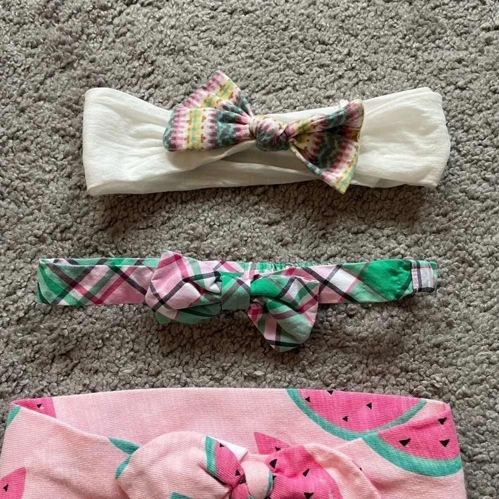 Set of 4 Watermelon Theme Infant Toddler Headbands